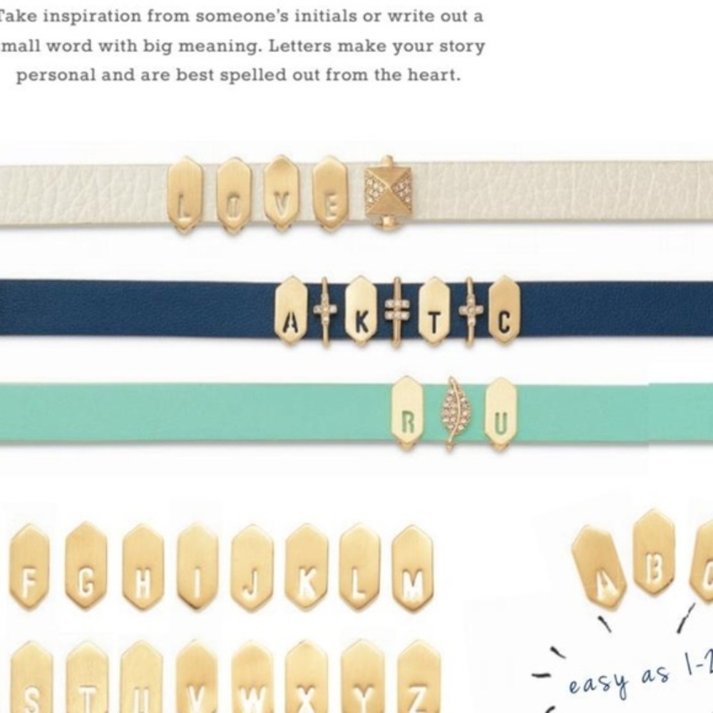 NWT Keep Collective Geo Brushed Gold Letter "I"